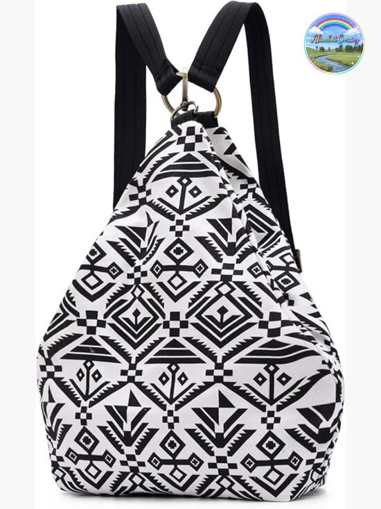 Bohemian Canvas Daypack Backpack with Butterfly Print, Lightweight Travel main image 5